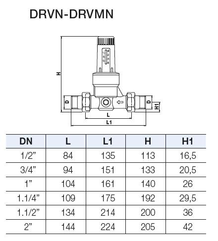 Reduktor ciśnienia Watts DRVN 3/4" DN20